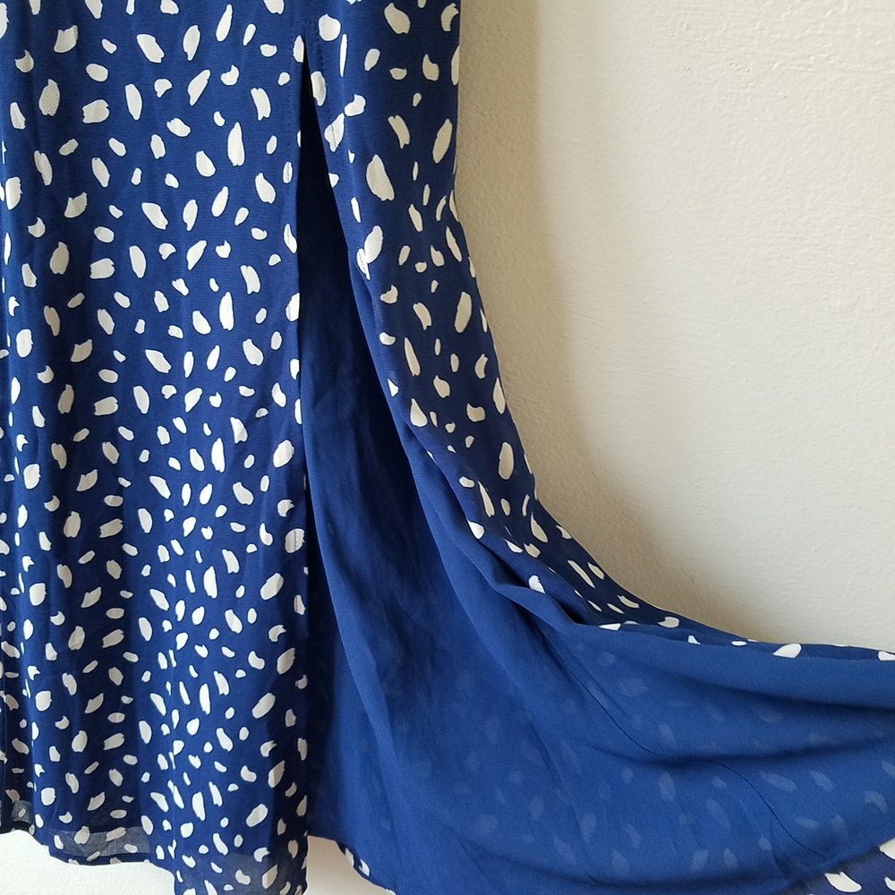 Reformation Juliette Moray Blue Midi Dress Spaghetti Strap Sweetheart Neckline - Picture 12 of 16